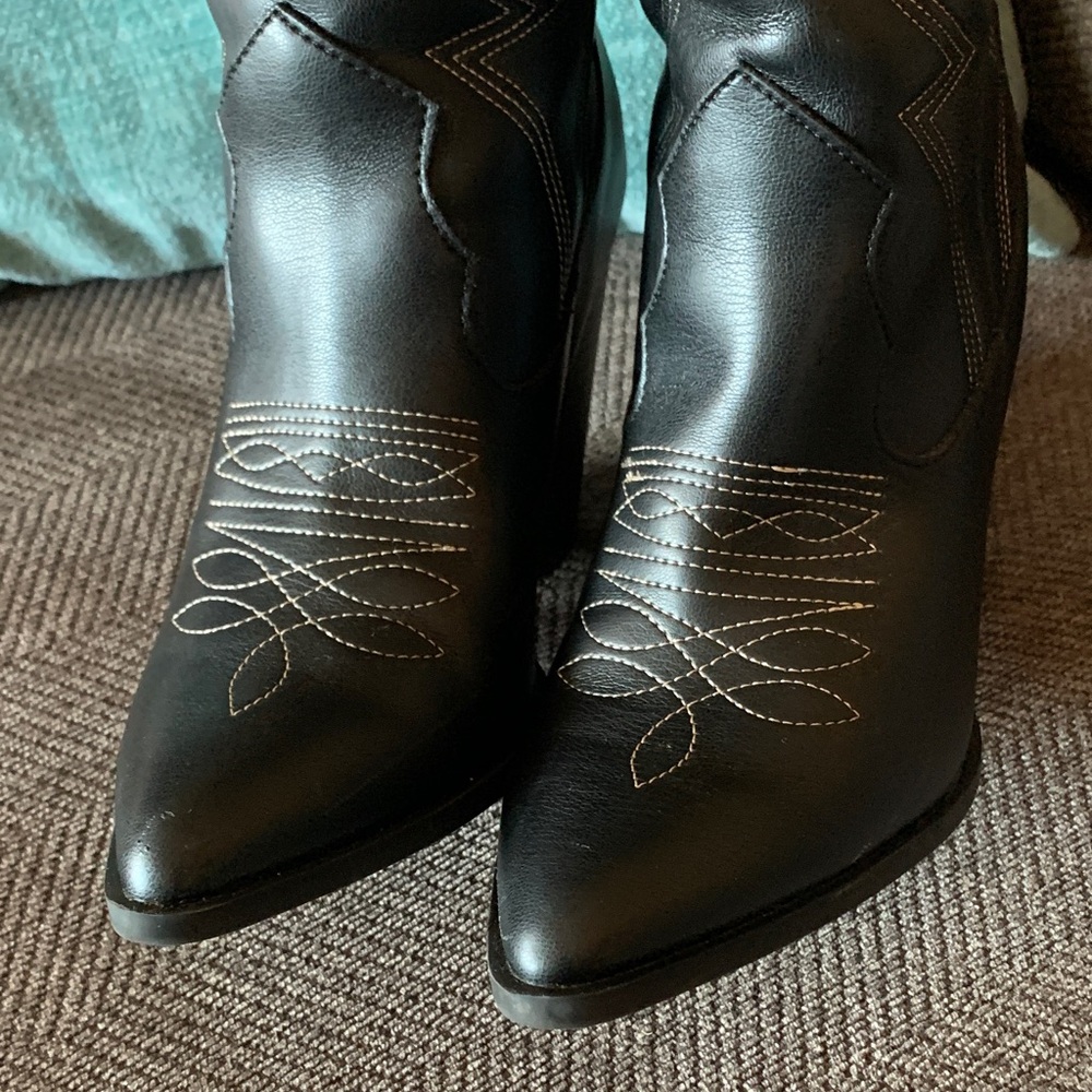 Steve Madden lasso Lincoln Western Leather Boots sz 5.5 - Picture 4 of 8